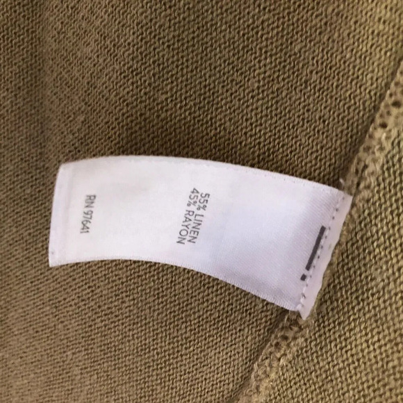 2/$30 J Jill Linen Blend Cardigan Sweater Womens Med Tan Bohemian Lagenlook - Picture 9 of 9